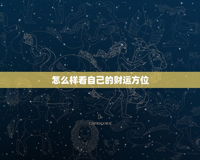 怎么样看自己的财运方位，怎么样看自己的财运方位图  第1张