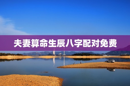 夫妻算命生辰八字配对免费，夫妻算命生辰八字配对免费测试  第1张