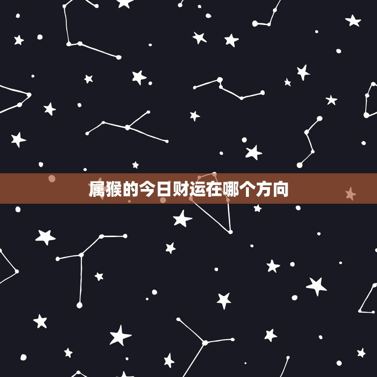属猴的今日财运在哪个方向，属猴今日财运在哪个方向  第1张