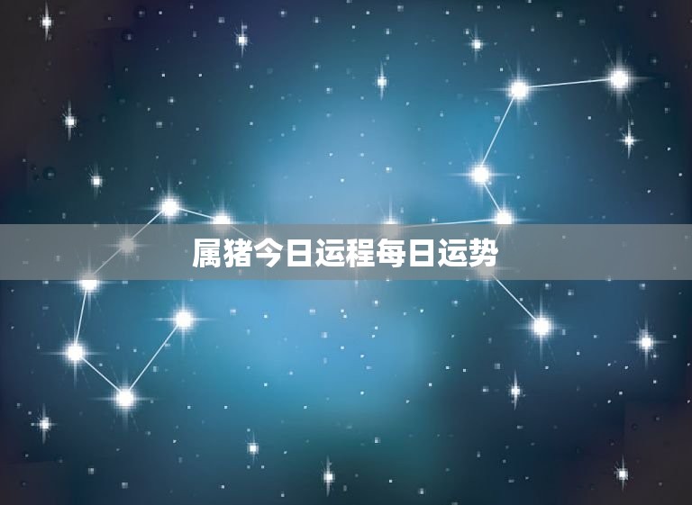 属猪今日运程每日运势，属猪今日运程每日运势查询  第1张