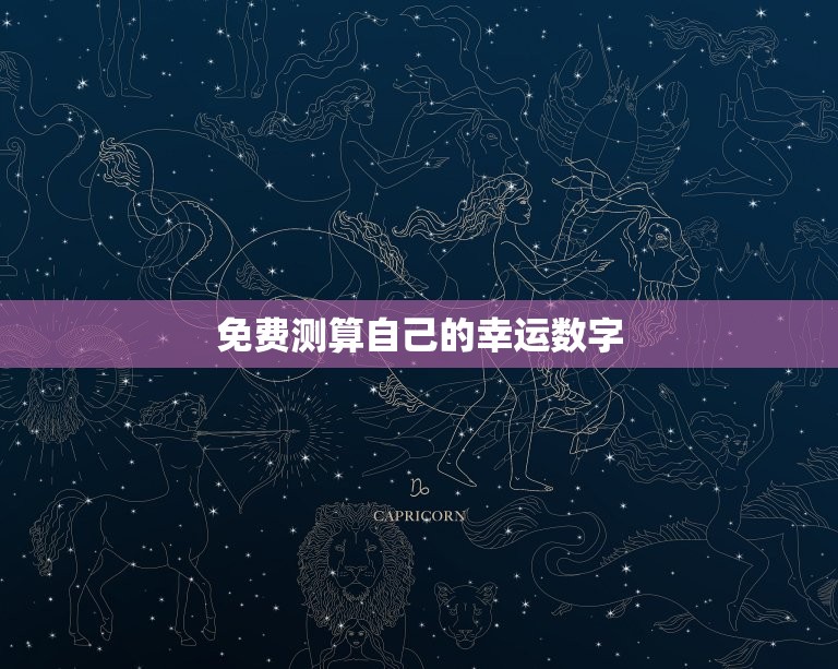 免费测算自己的幸运数字，免费测自己的幸运数字软件  第1张