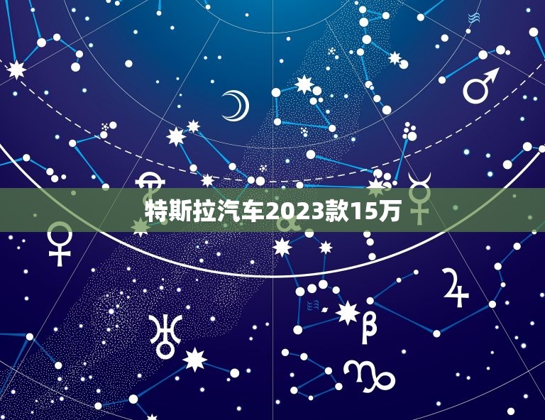 特斯拉汽车2023款15万，特斯拉汽车2023款最新款价格