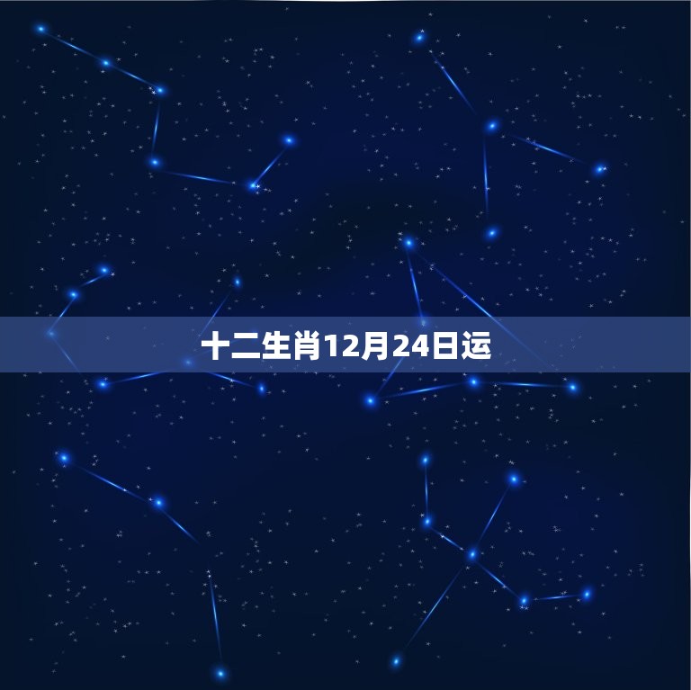 十二生肖12月24日运，12月24日运势查询