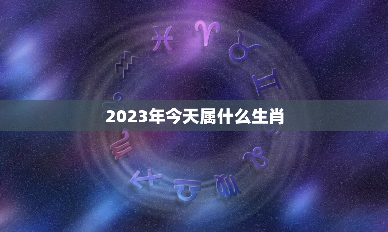 2023年今天属什么生肖，2023年今天属什么生肖运势最好