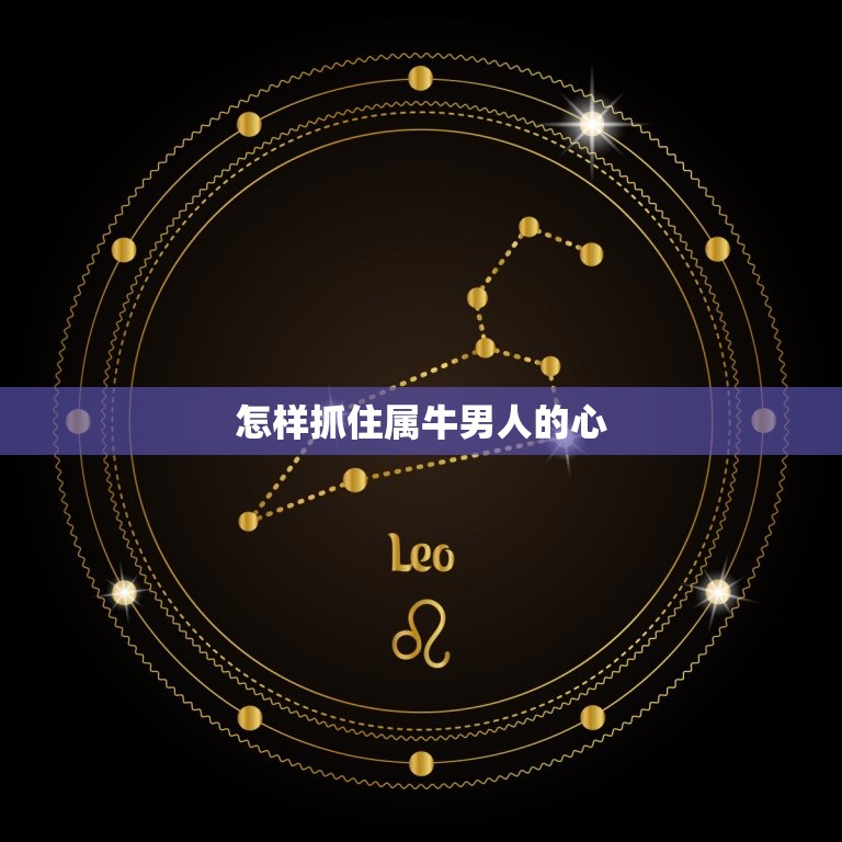 怎样抓住属牛男人的心，属牛男爱得发疯的生肖女