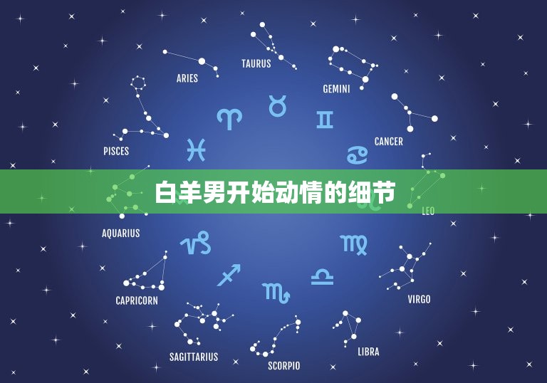 白羊男开始动情的细节(如何看出他已经爱上你)  第3张