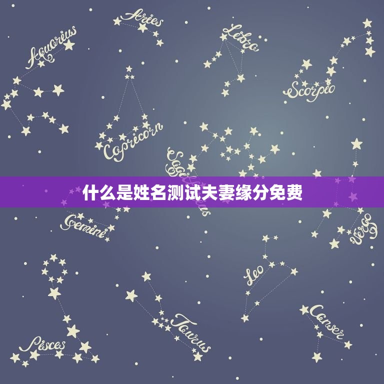姓名测试夫妻缘分免费(介绍你们的爱情契合度)