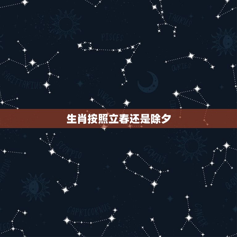 生肖按照立春还是除夕(如何确定你的属相)  第3张