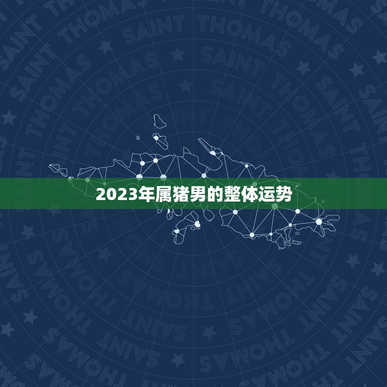 2023年属猪男的整体运势