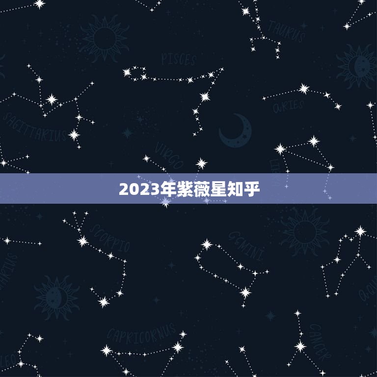 2023年紫薇星知乎