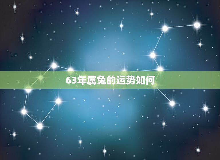 63年属兔的运势如何(2023年运势大介绍)  第3张