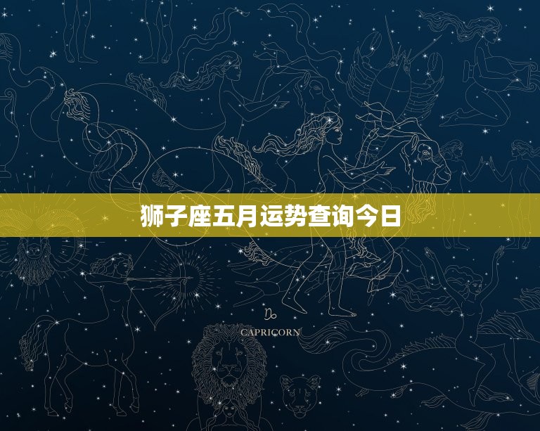 狮子座五月运势查询今日(运势如何)  第3张