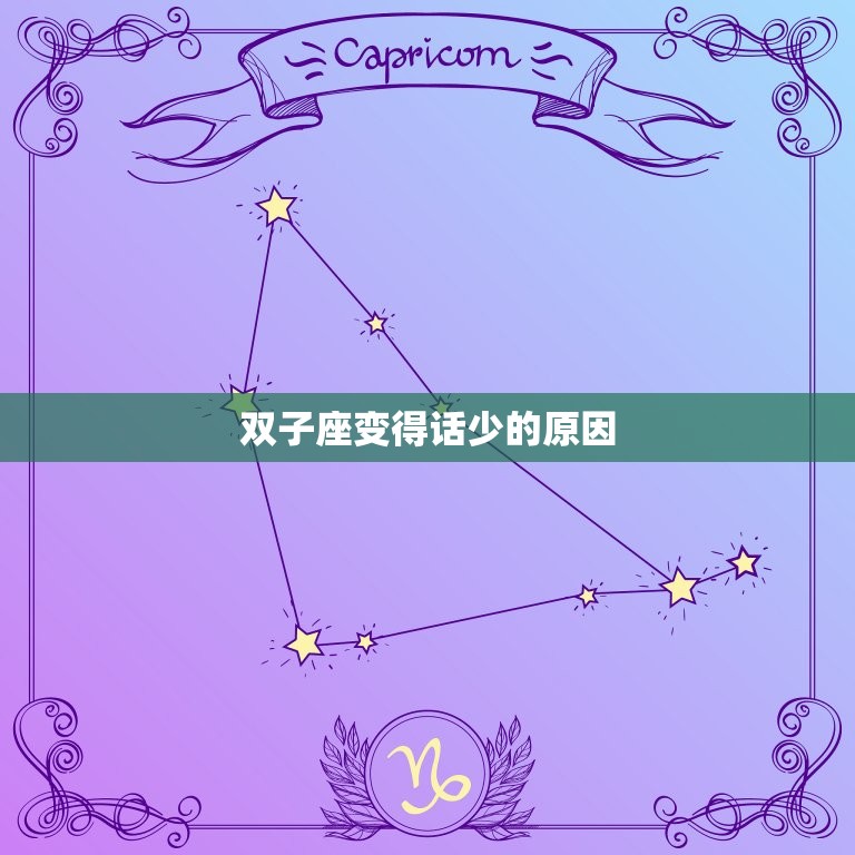 双子座变得话少代表什么(介绍沉默的星座性格)  第2张