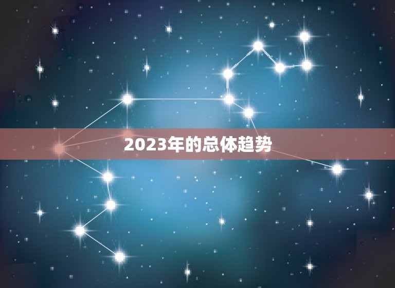 2023年的总体趋势