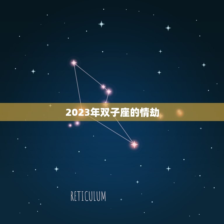 2023年双子座的情劫