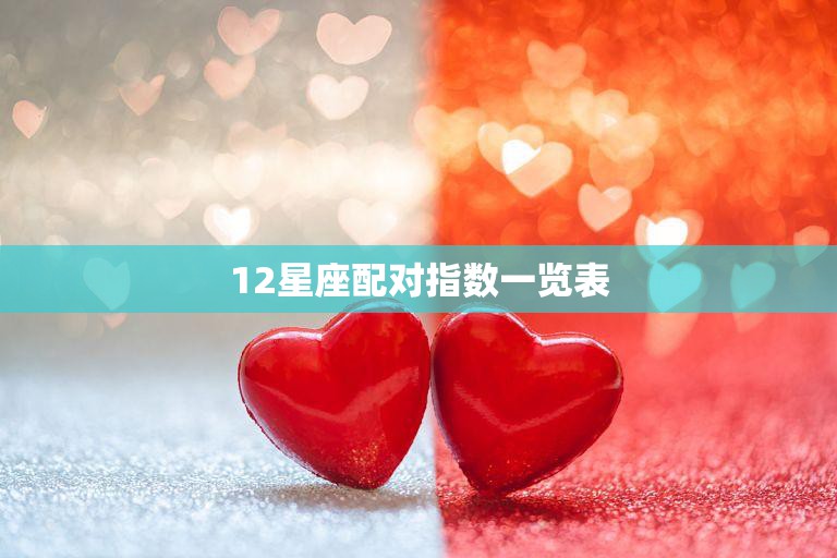 12星座配对指数一览表(看星座知恋爱)  第3张