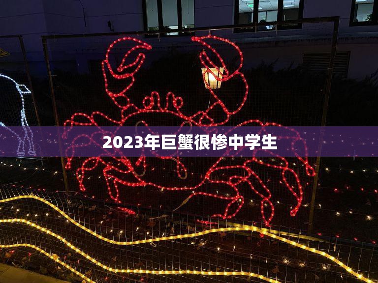 2023年巨蟹很惨中学生(未来星座运势堪忧)  第3张