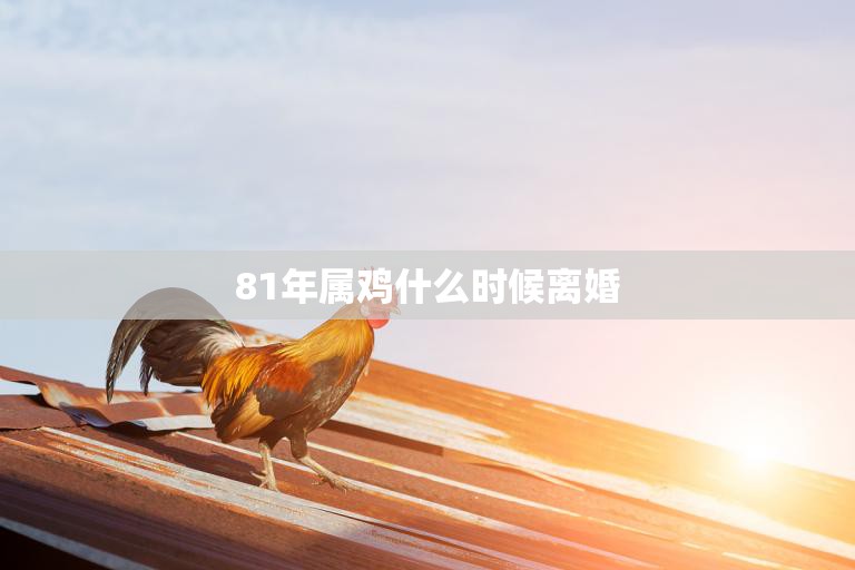 81年属鸡什么时候离婚(如何避免婚姻危机)  第3张